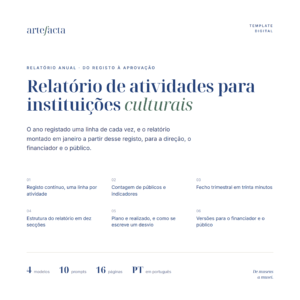 Relatório de atividades para instituições culturais